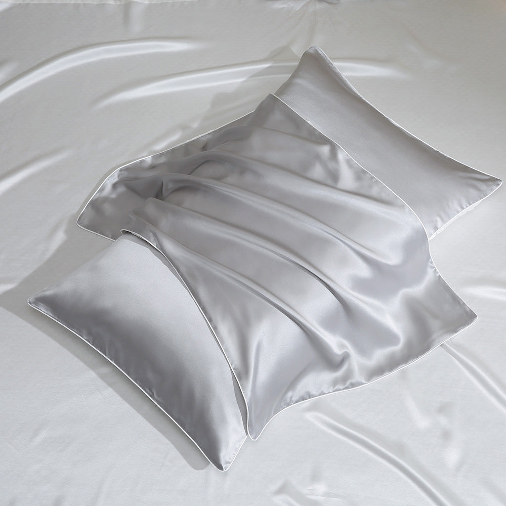 Luxurious Silk Pillowcases Light Grey
