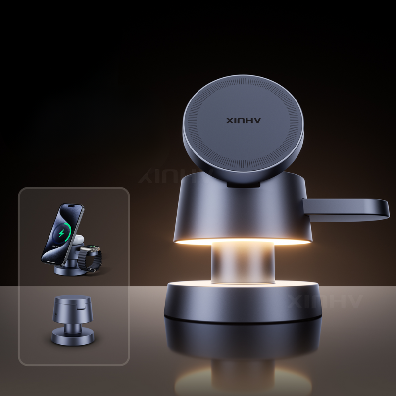 Fanjuan Tech Mushroom Lamp 4-in-1 Wireless Charging Station