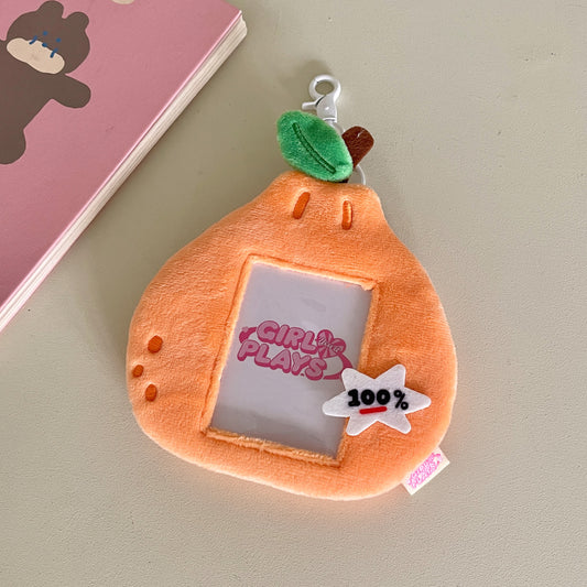 Orange Fruity Plush ID & K-Pop Photocard Holder
