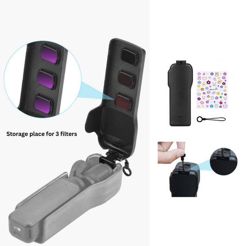 Osmo Pocket 3 Case Handle Cover Black