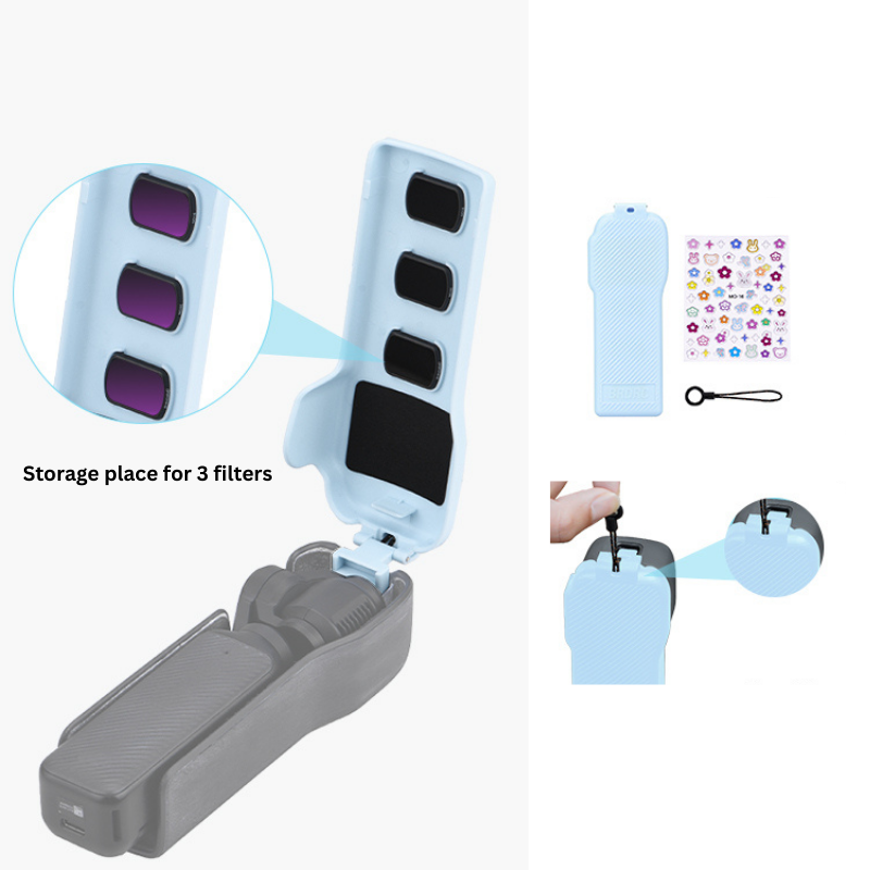 Osmo Pocket 3 Case Handle Cover Blue