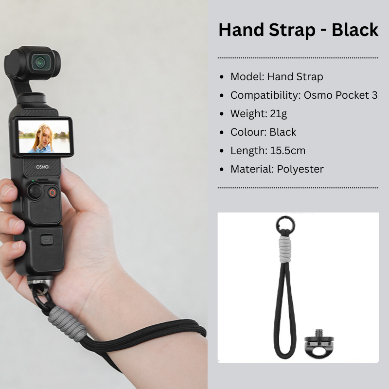 Osmo Pocket 3 Hand Strap Black