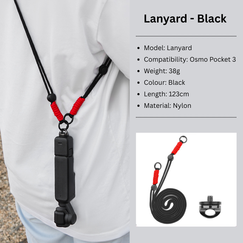 Osmo Pocket 3 Lanyard black