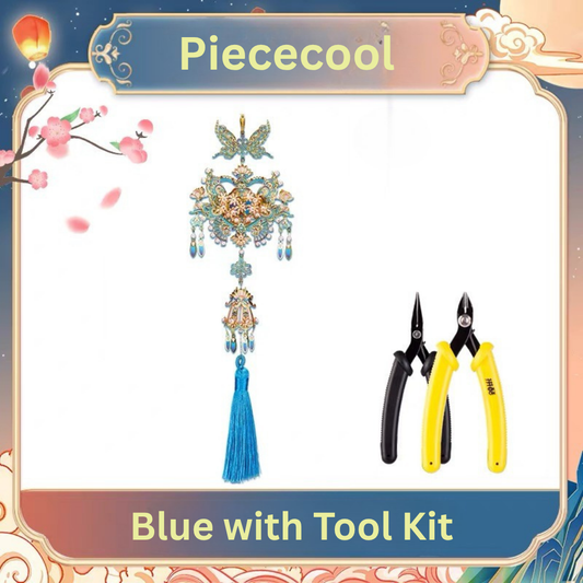 Piececool - DIY 3D Puzzle Lotus Blue with Took Kit