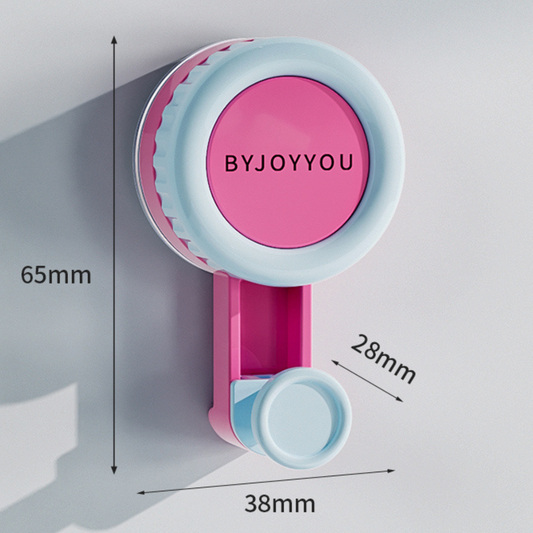 Pastel Tone Mini Suction Cup No-Drill Hooks Pink