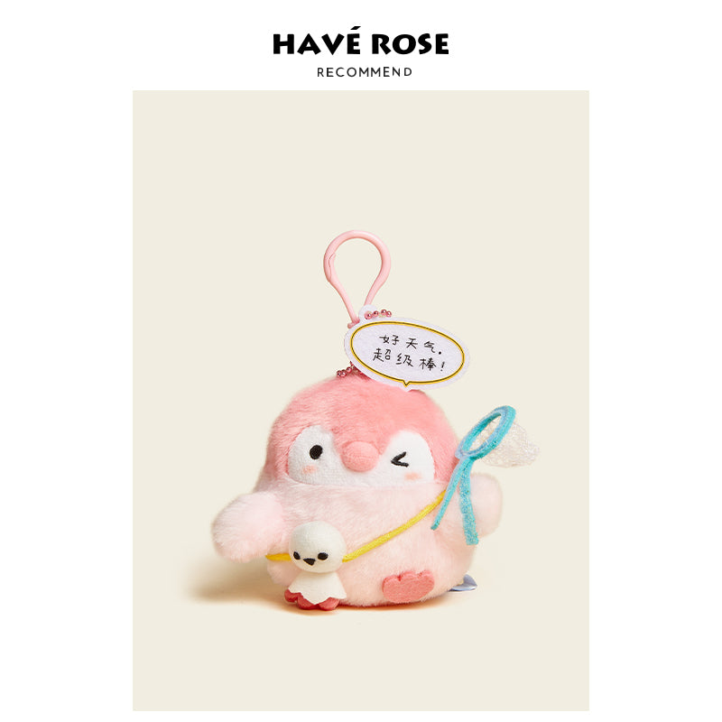 Pink Penguin Plush Bag Charm