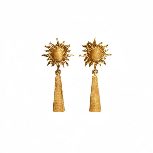 Priceford - Sunburst Tassel Earrings gold