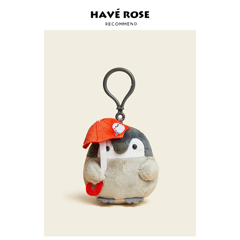 Umbrella Penguin Plush Bag Charm