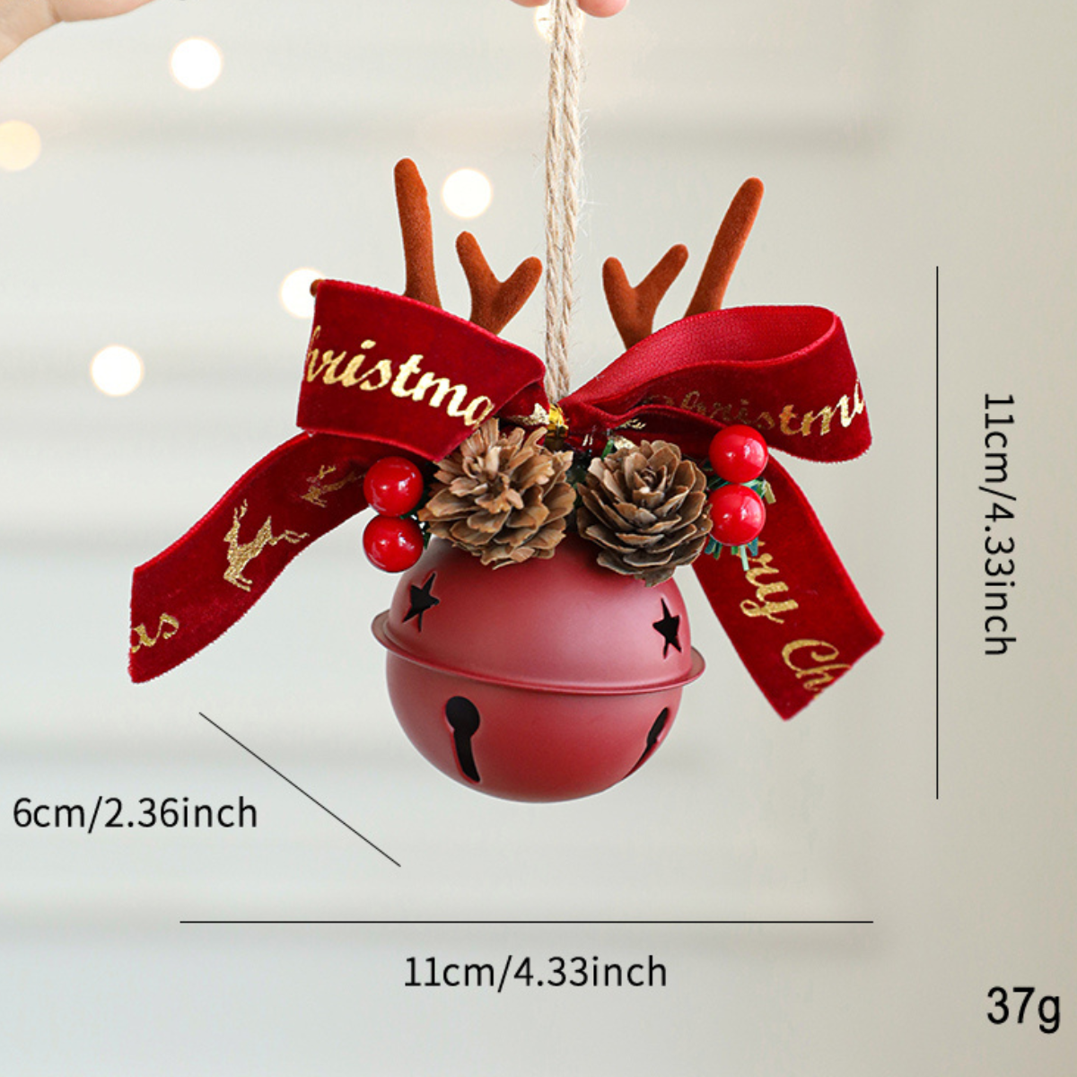 Christmas Bell Ornament red