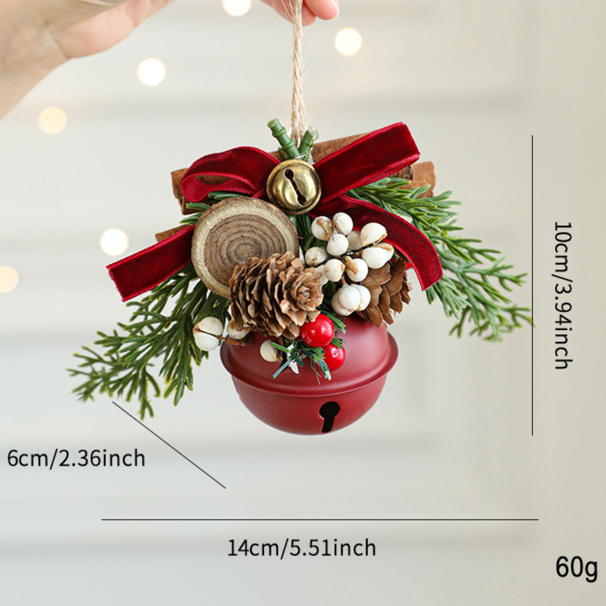 Red Christmas Bell Ornaments