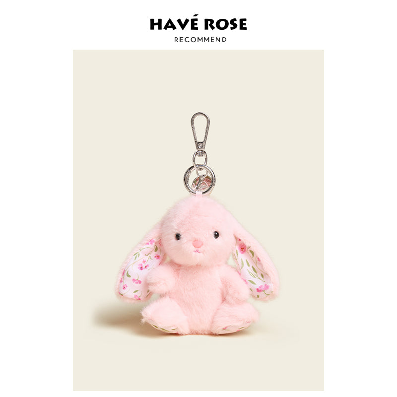 HAVEROSE - Original Floral Rabbit Bunny Plush Bag Charm