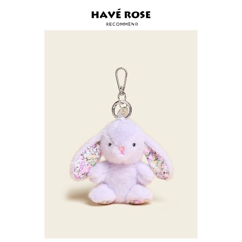 HAVEROSE - Original Floral Rabbit Bunny Plush Bag Charm