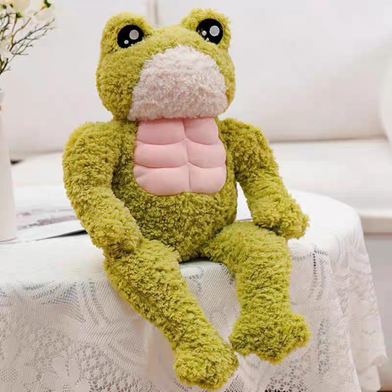 Six-Pack Abs Frog Plush Toy