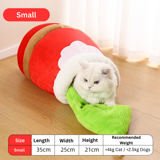 Small Christmas Sleeping Bag for Cats & Dogs