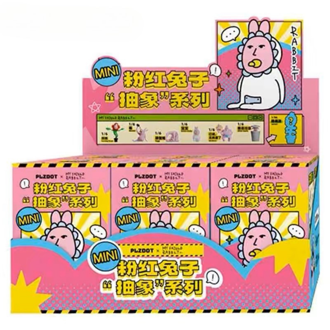 Super Toys - PLZDOT Official Pink Bunny “Abstract” Series Blind Box Box of 6
