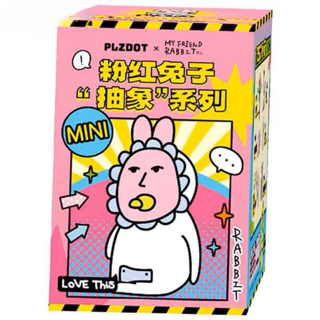 Super Toys - PLZDOT Official Pink Bunny “Abstract” Series Blind Box Single