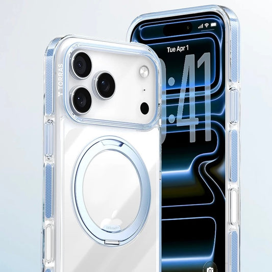 TORRAS - O3 Light Transparent iPhone Case with Ring Stand