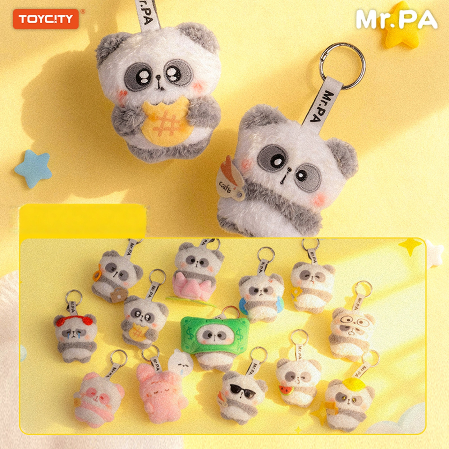Cute and fluffy Mr.PA Daily Office Life Panda Plush Bag Charm