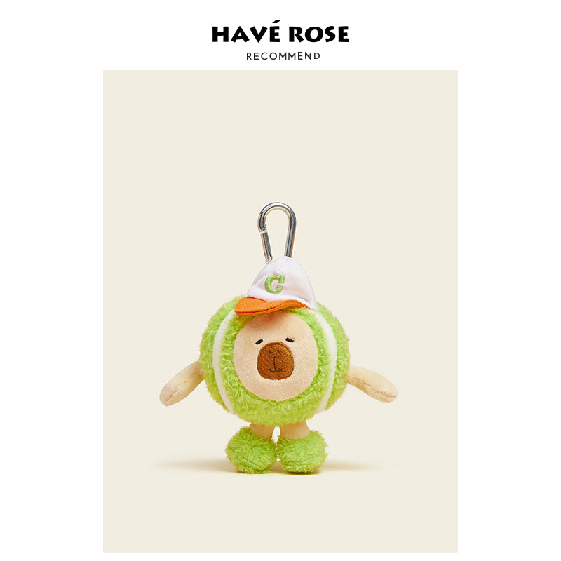 Capybara Tennis Plush Bag Charm