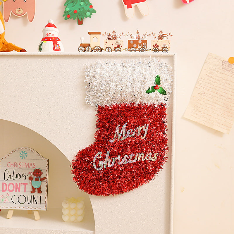 Christmas Tinsel Decorations Stocking