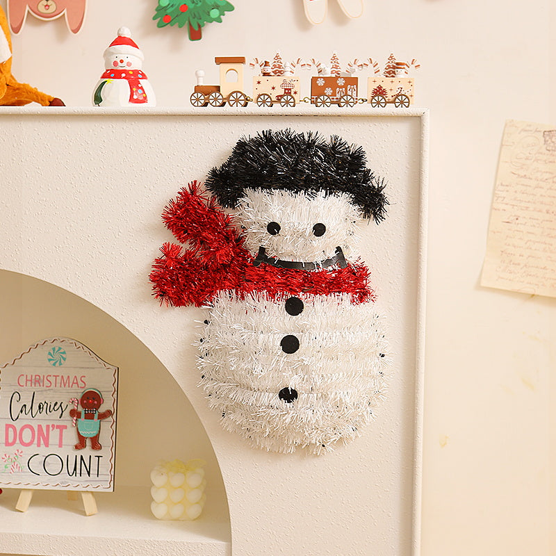 Christmas Tinsel Decorations Snowman