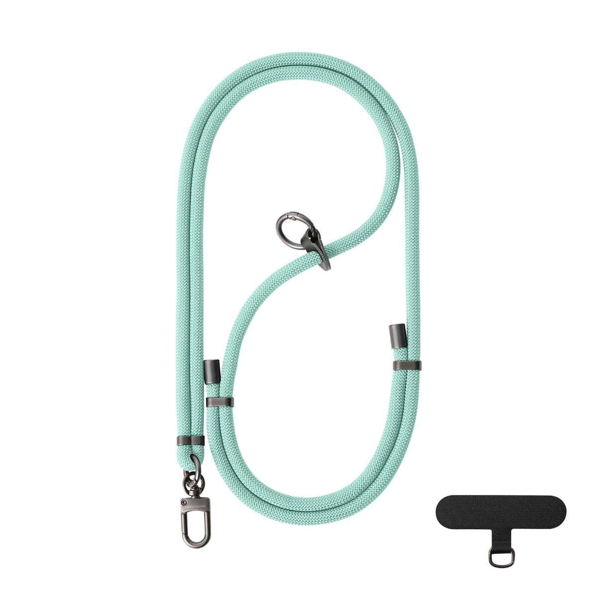 Turquoise Adjustable Anti-Theft Crossbody Woven Phone Lanyard