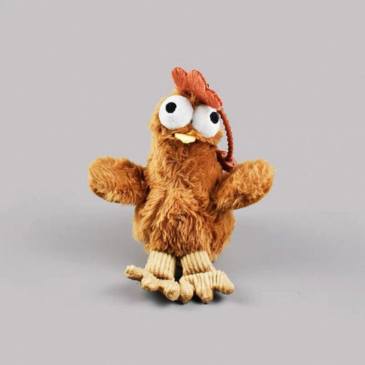 Ugly-Cute Chicken Plush Charm Brown
