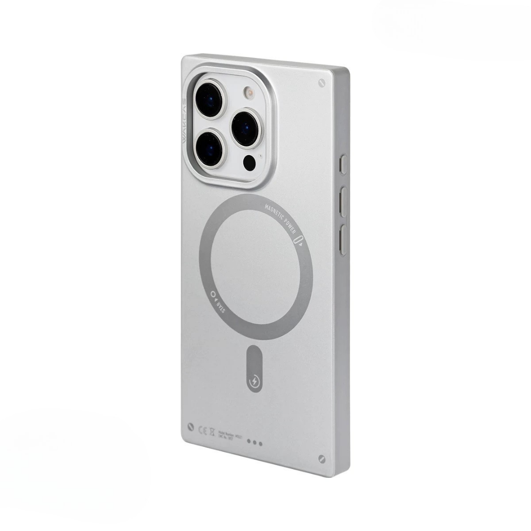 WAKCAS - Silver Polished iPhone Case with MagSafe