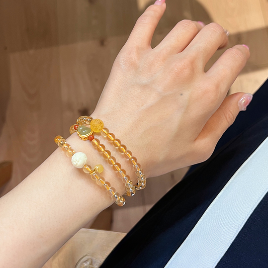 Wealth Attracting Yellow Crystal Bracelet