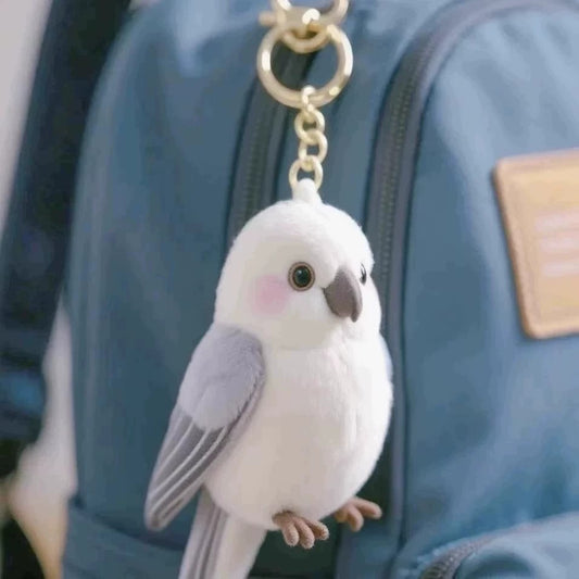 Grey Realistic Birdie Bag Charm