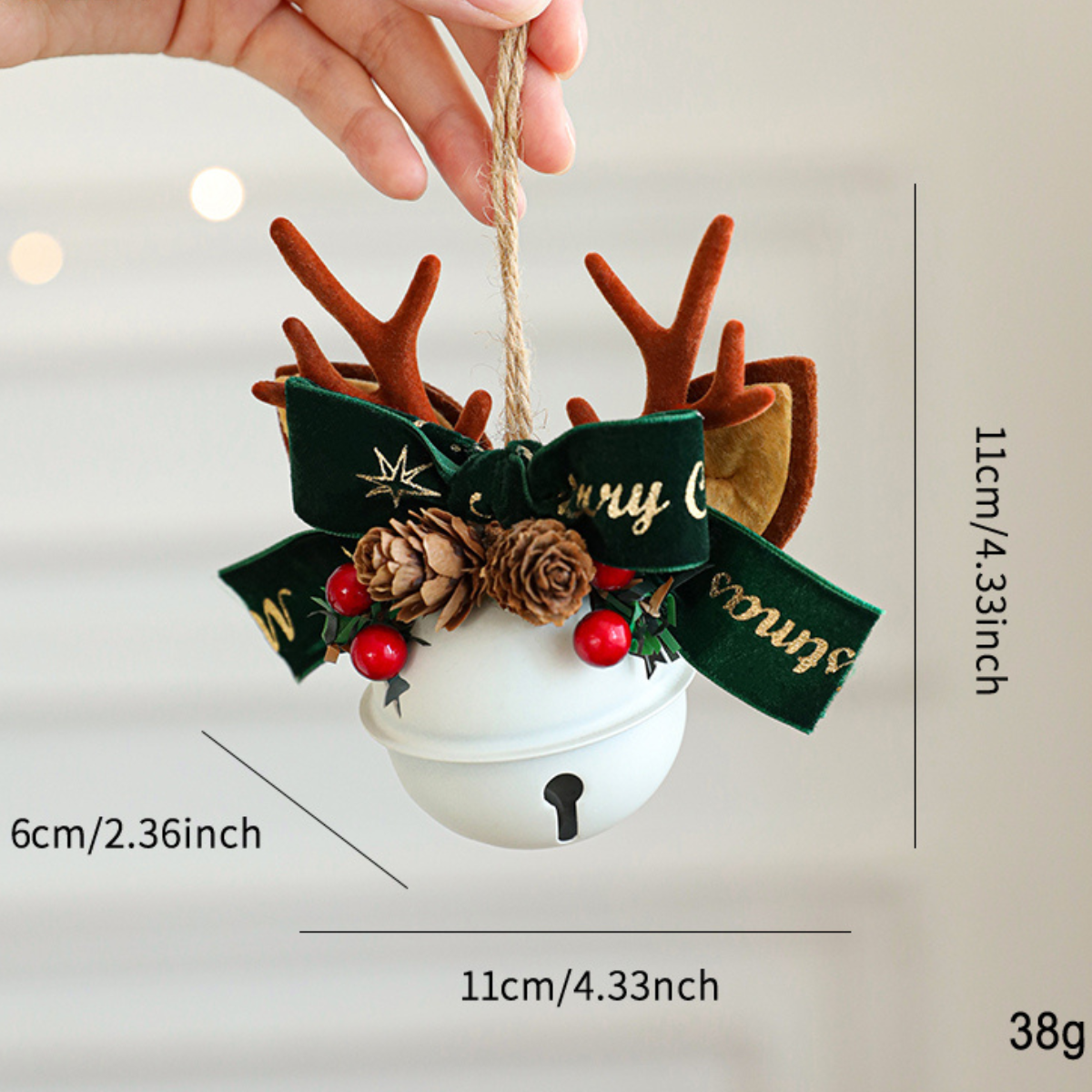 Christmas Bell Ornament White