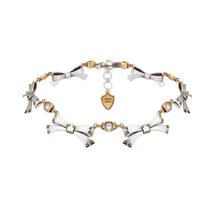 YANXUE - YANXUE x TRINITE “Armour” Vintage Bow Necklace1