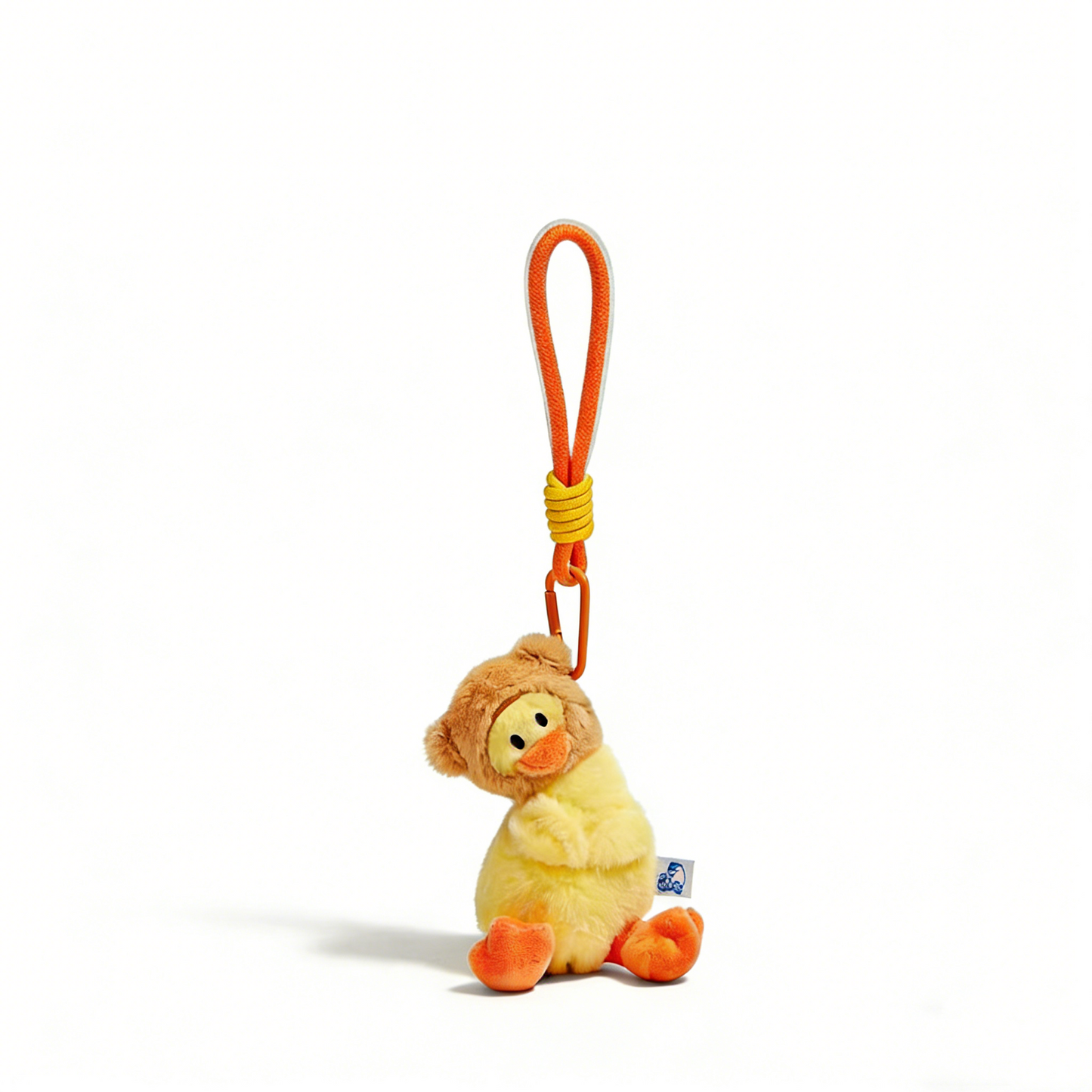 Tilted Head Ugly Cute Duck Plush Bag Charm Brown