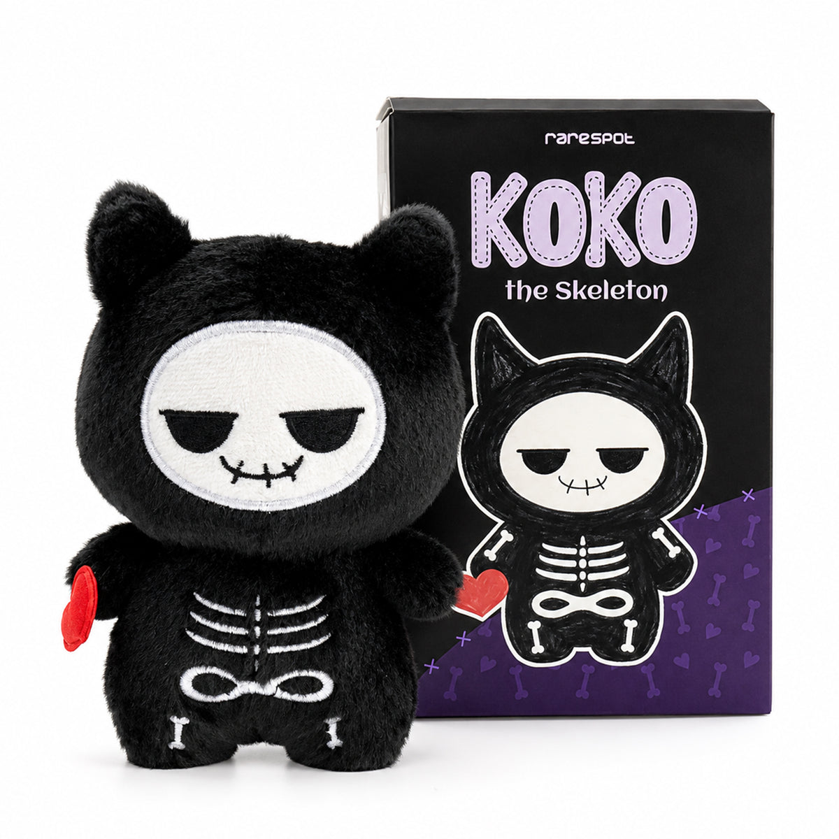 KOKO le Squelette - Porte-Clé en Peluche