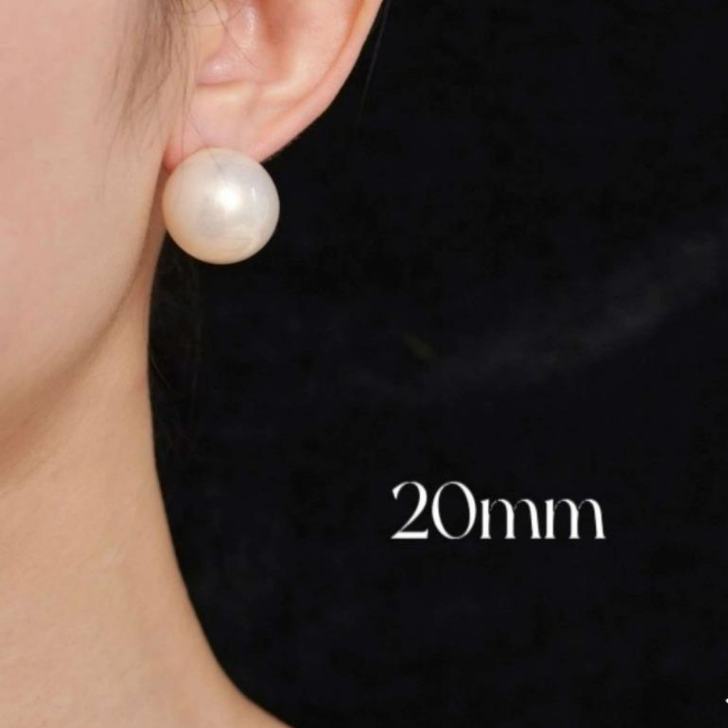 Vintage Beauty -  Fench Classic Pearl earrings, 20mm, Timeless  Elegant