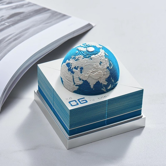 3D Earth Calendar Blue