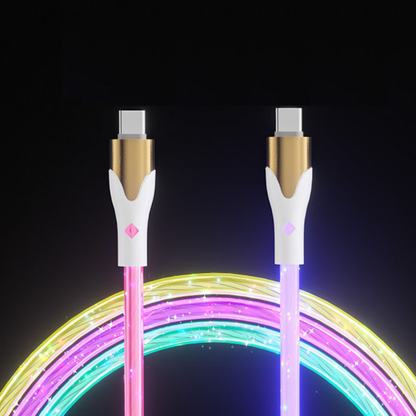 60W RGB Glowing Type-C to Type-C Charging Cable