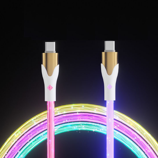 60W RGB Glowing Type-C to Type-C Charging Cable