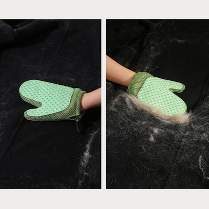 2 in 1 Pet Grooming Glove Brush
