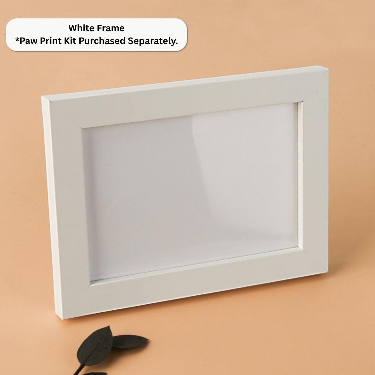 White Frame for Pet Paw Print Kit