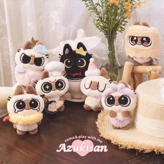 All Variants of Cute Azukisan's Daily Life 10cm Plush Pendants Blind Box