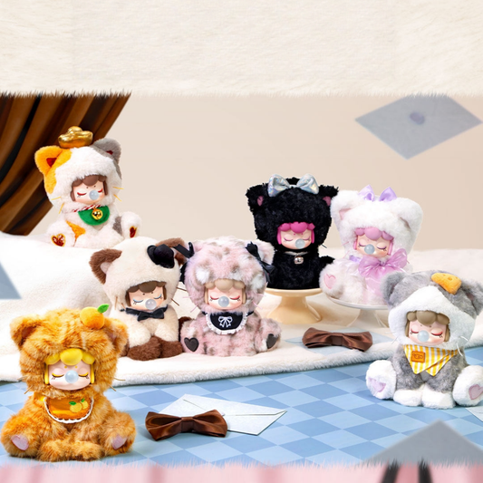 All variants of Nanci's Tea Time Kitties Plush Blind Box. They are really colourful and have different styles and decorations. Everyone is cute and unique.