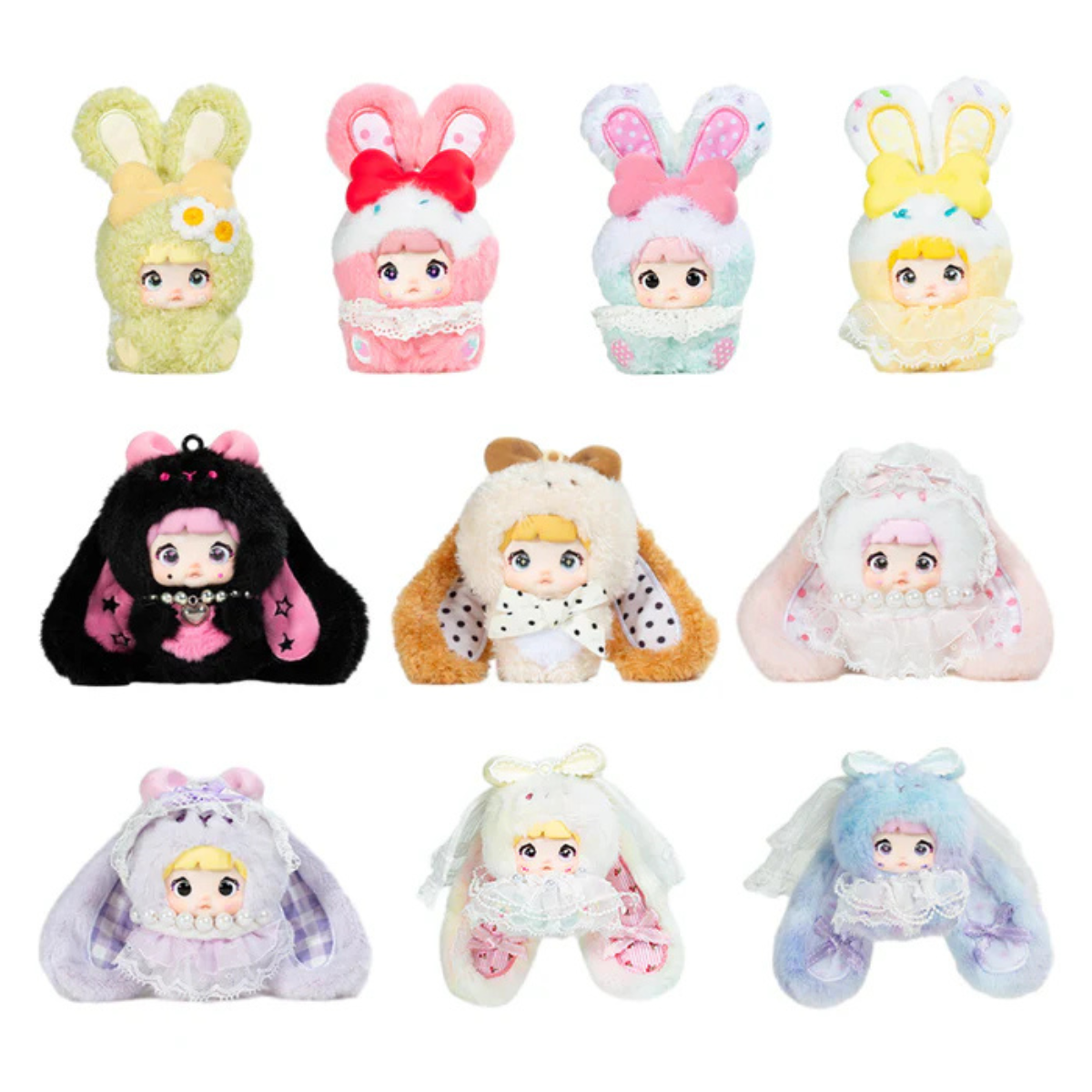 All Variants Nommi Baby Sweetheart Bunny Plush Blind Boxes