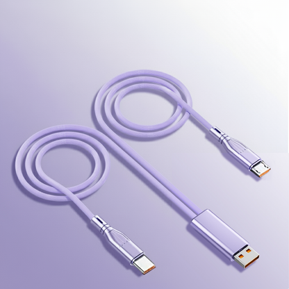 1m Dual Stripe Split Cable - Android & Type C