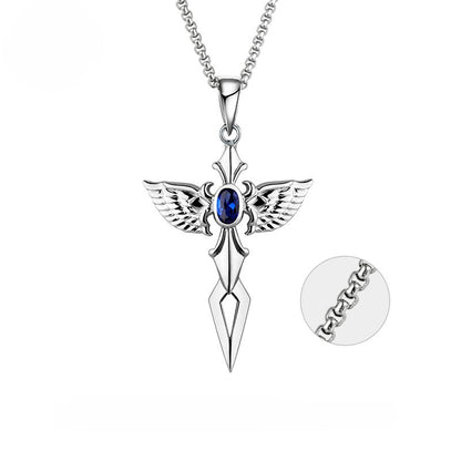 Angel Wing Necklace Silver