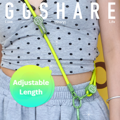 Anti-Theft Phone Lanyard Blue Adjustable Length Lime