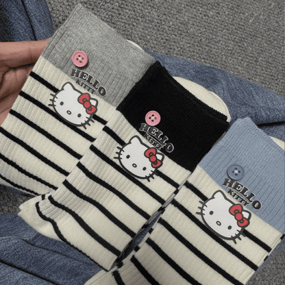 Aze Textiles - Hello Kitty Striped Socks