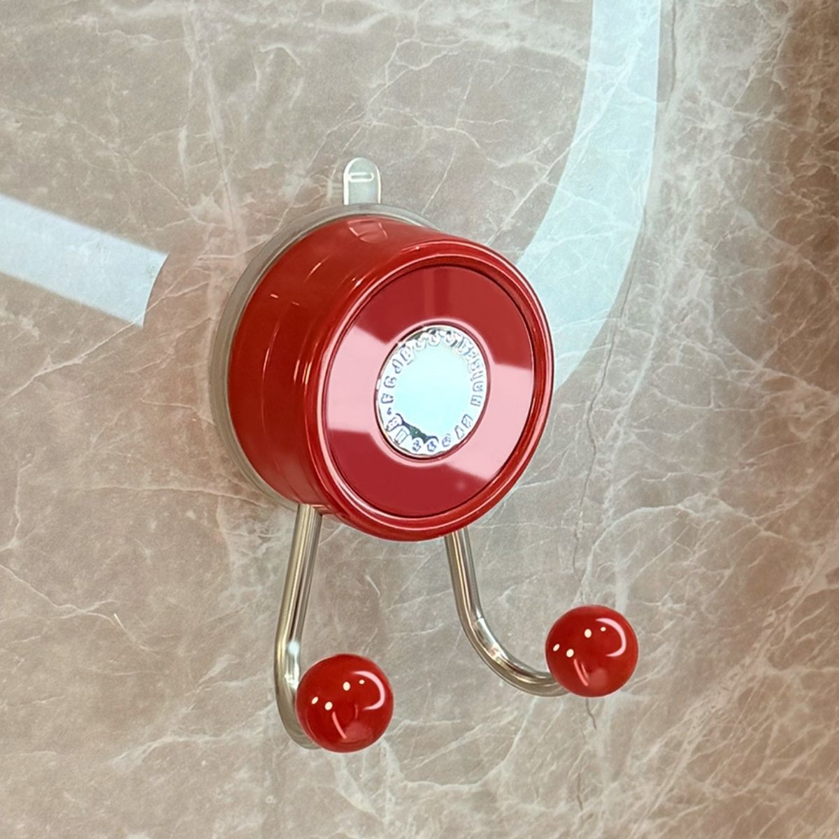 Red No-Drill Suction Double Hook Hanger