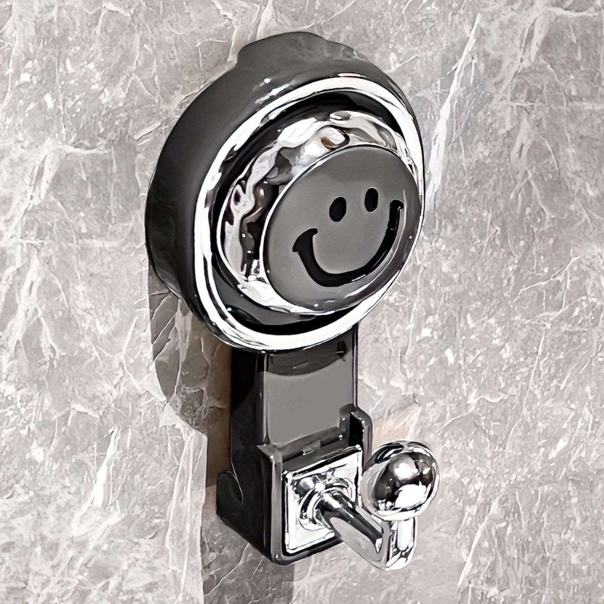 Smiley Face Sliding No-Drill Vacuum Suction Hook