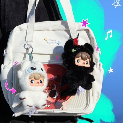 Cute Poukapouka plush toys can be used as bag charms in daily life.